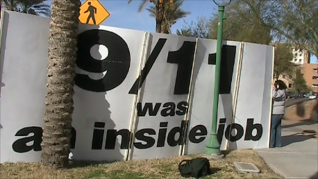 9/11 911 was an inside job billboard phoenix arizona