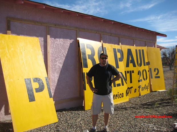 Tesla Ron Paul 2012 revolution continues sign making cottonwood Arizona
