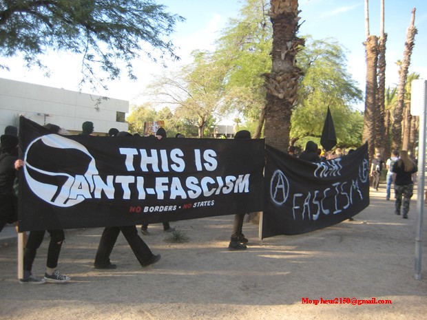 Nazi Rally Phoenix Arizona counter demonstrators anarcho communist