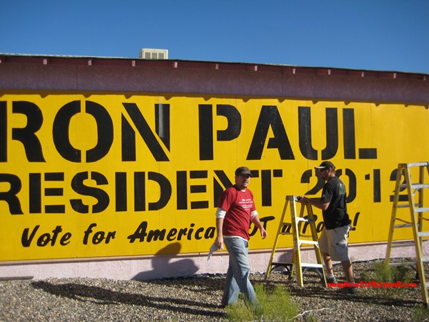 4409 tesla Ron Paul 2012 revolution continues sign making cottonwood Arizona