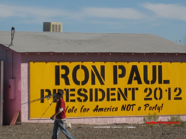 Ron Paul 2012 revolution continues sign making cottonwood Arizona