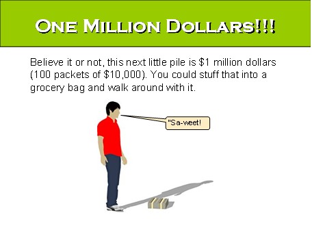 one Million buck dollars denomination